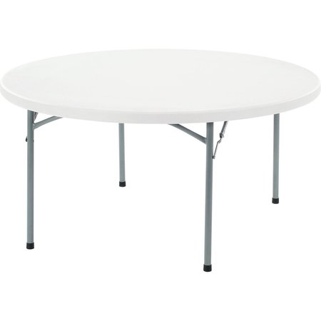 GLOBAL INDUSTRIAL Folding Round Plastic Table, 60, White 256560